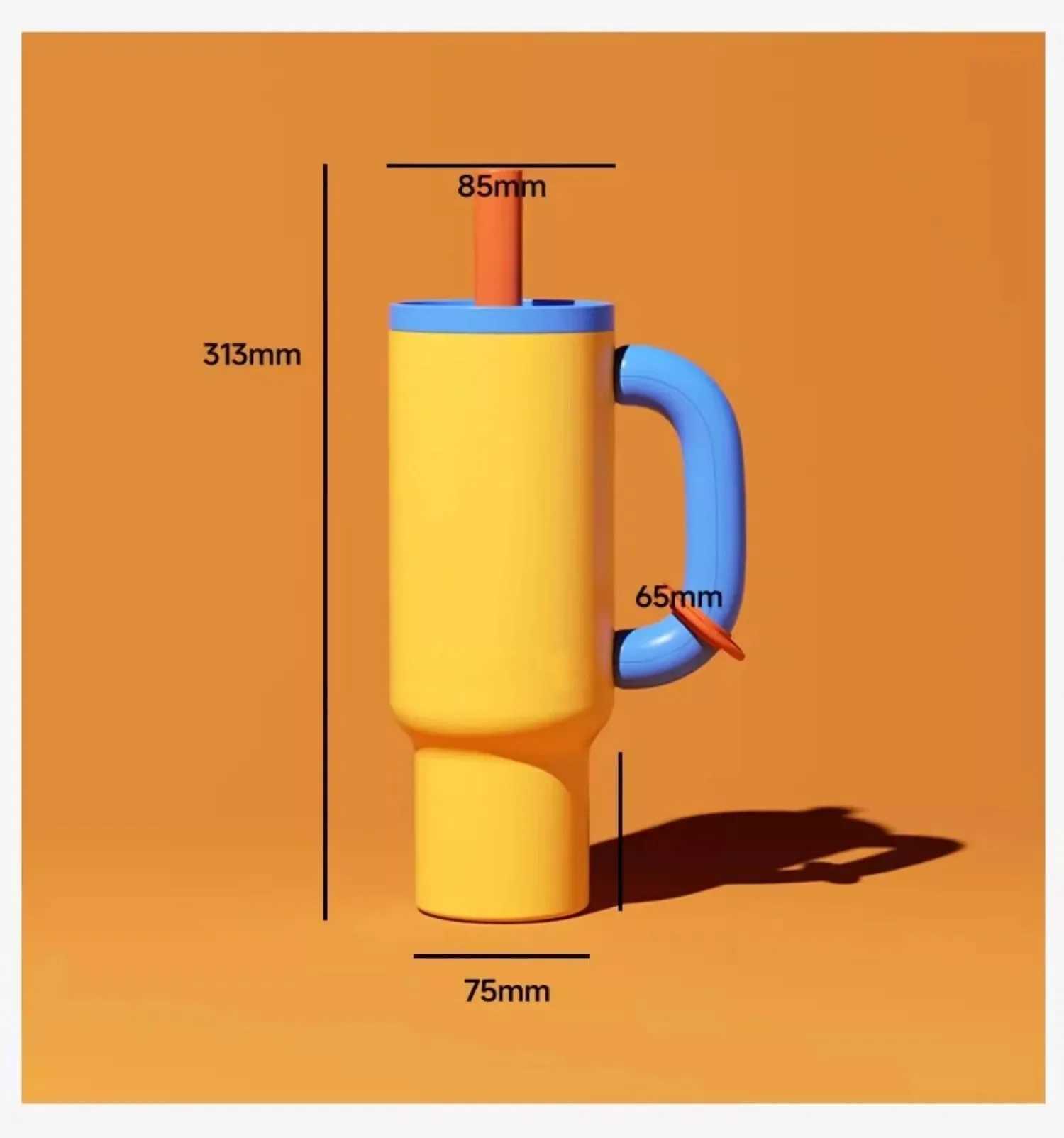 304 Stainless Steel Straw Insulated Ice Cup Thick Portable Handle Design for Trendy Hydration 2025 New Female King Cup C251008