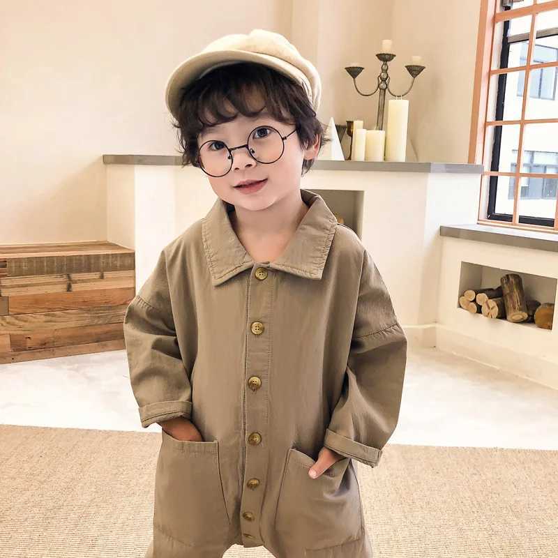 Children Long Sleeve Jumpsuit Baby Overall Pants Korean Fashion Kids Clothes 2024 Spring Boys Girls Toddlers Rompers Jumpsuits C251009