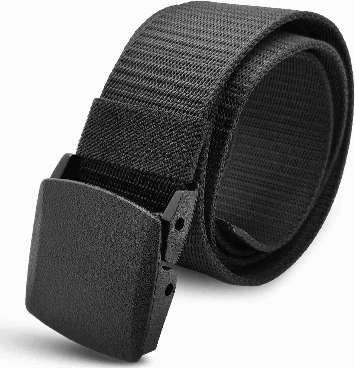 Nylon Belts for Men Work Belt AdjustabLE Slide Plastic Web Canvas Belt for Outdoor Airport friendly W251009
