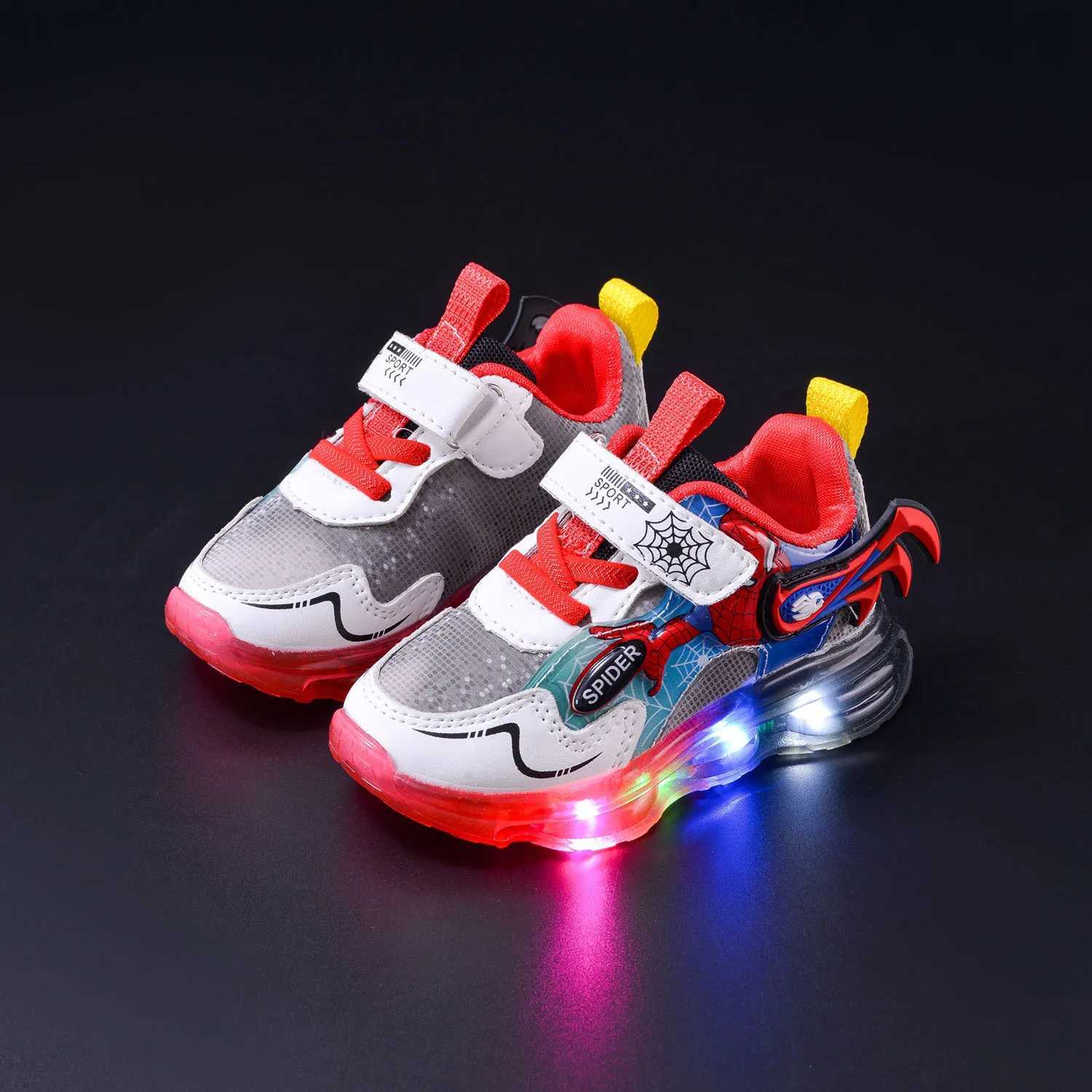 2025 Fashion Baby Boys Sneakers Springautumn Childrens Shoes Lighted Sneaker Trendy Kids Boy Sports Casual Shoes J251027