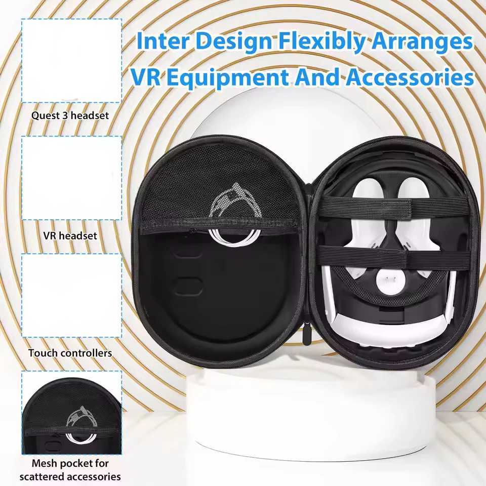 Carrying Case Storage Bag Cover Box For Meta Ocus Quest 3 Quest3 Virtual Reality VR es set Game Accessories Sac Shell Y251009