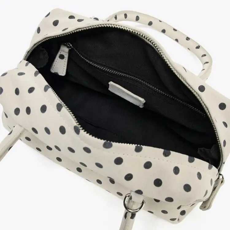 WENS POLKA DOT PRINTED BOWLING BAG Wens Fiable Crossbody Bag Ladies Luxury Design Polka Dot Pattern Handbags D251009