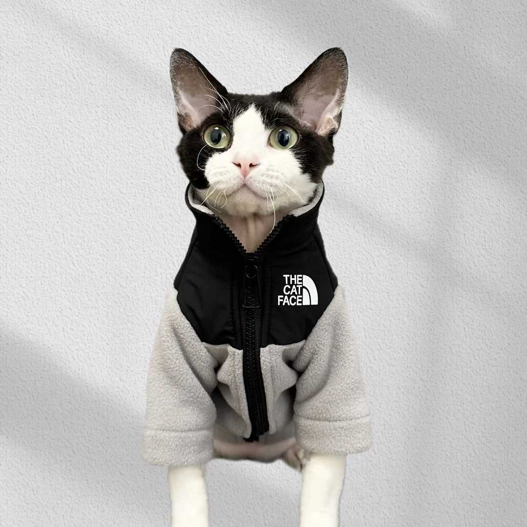 Fashion Handmade Sphynx Cat Clothes Soft Kitten Cat Jacket Luxury Warm Costumes For Sphinx Devon Cat ropa para gato C251009