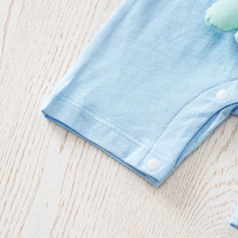 Boys and Girls Baby 018 Months 100 Cotton Summer ShortSleeved Jumpsuit for Babies with Creative Cartoon Octopus Design C251009