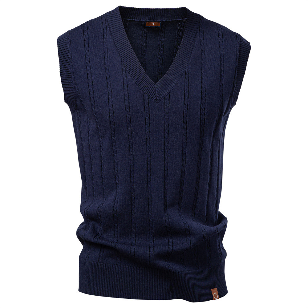 2025 Autumn Winter European Designer Hoodie Size V-neck Cable Knit Sweater Vest Designer Shirt Men's Sweater Vest