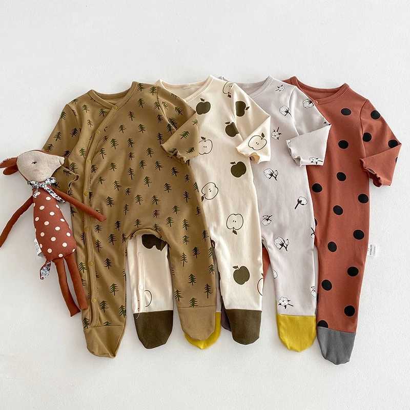 Unisex Baby LongSleeve Footed Romper Clothing for Spring Autumn Boys Girls Cute Print Daily Casual Romper Outdoor Wear C251009