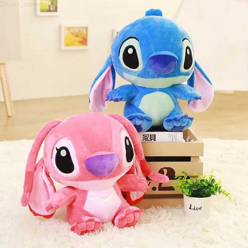 Disney Big Size Lilo Stitch Plush Toy Kawaii Soft Blue Pink Elf Lilo Stitch Stuffed Doll Anime Movie Xmas Gift H251009