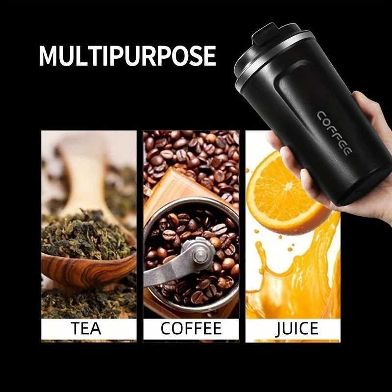 Thermos Coffee Cups 380510ml 304 Stainless Steel Vacuum Mug Business Office Coffee Tumbler C251008