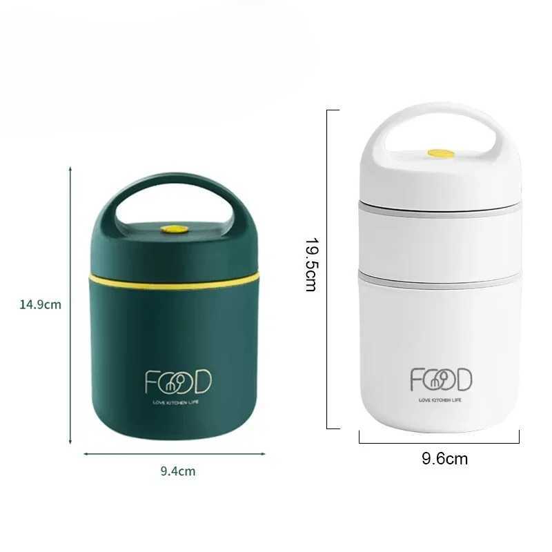 Thermal Lunch Box Stainless Steel LeakProof Food Portable Thermal Jar Insulated Soup Cup Highcapacity Bento Thermos Containers C251008