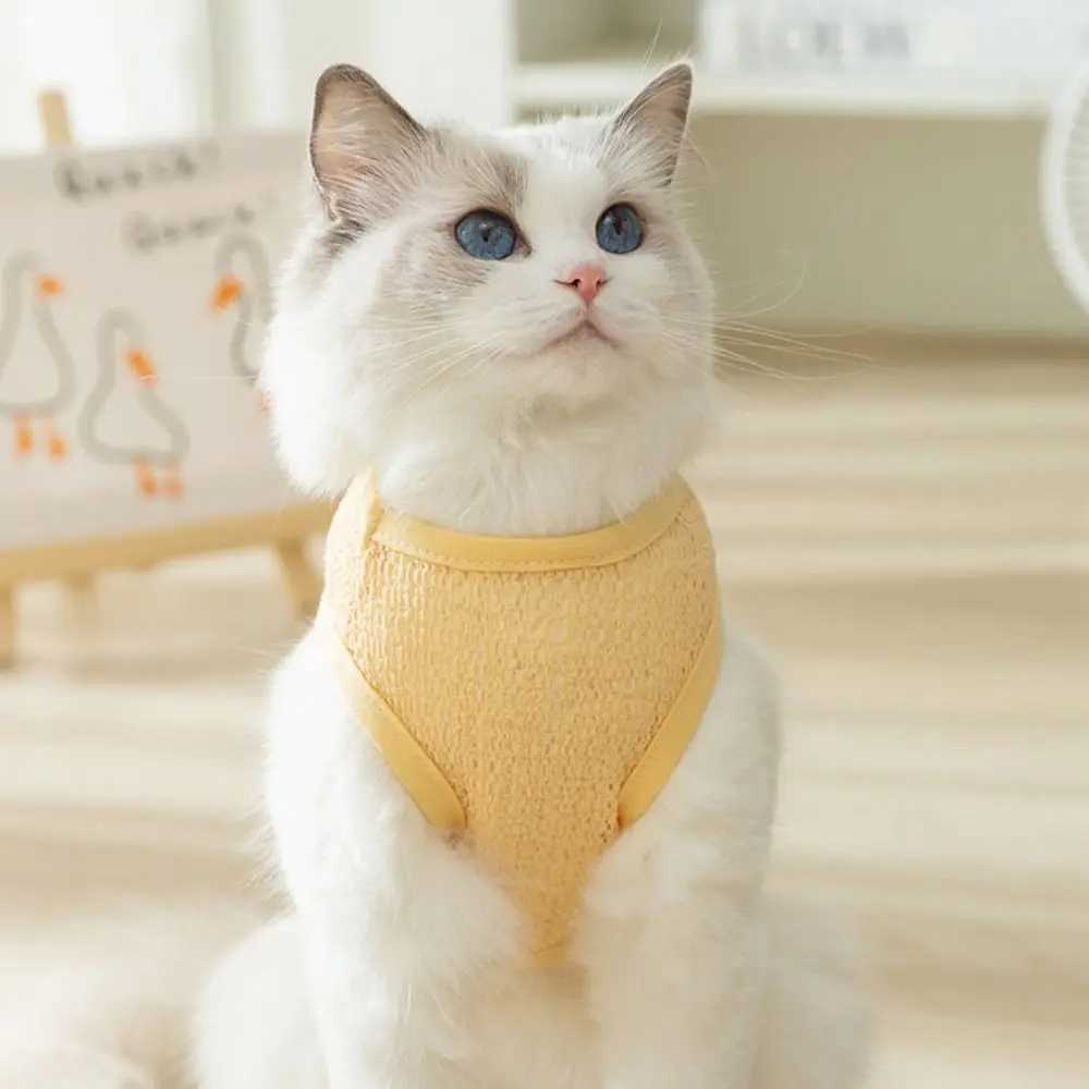 Summer Pet Vest Breathable Bear Patch Traction Small Medium Dog Tank Top Soft Puppy Clothes Cute Cat Cooling Tshirt C251009