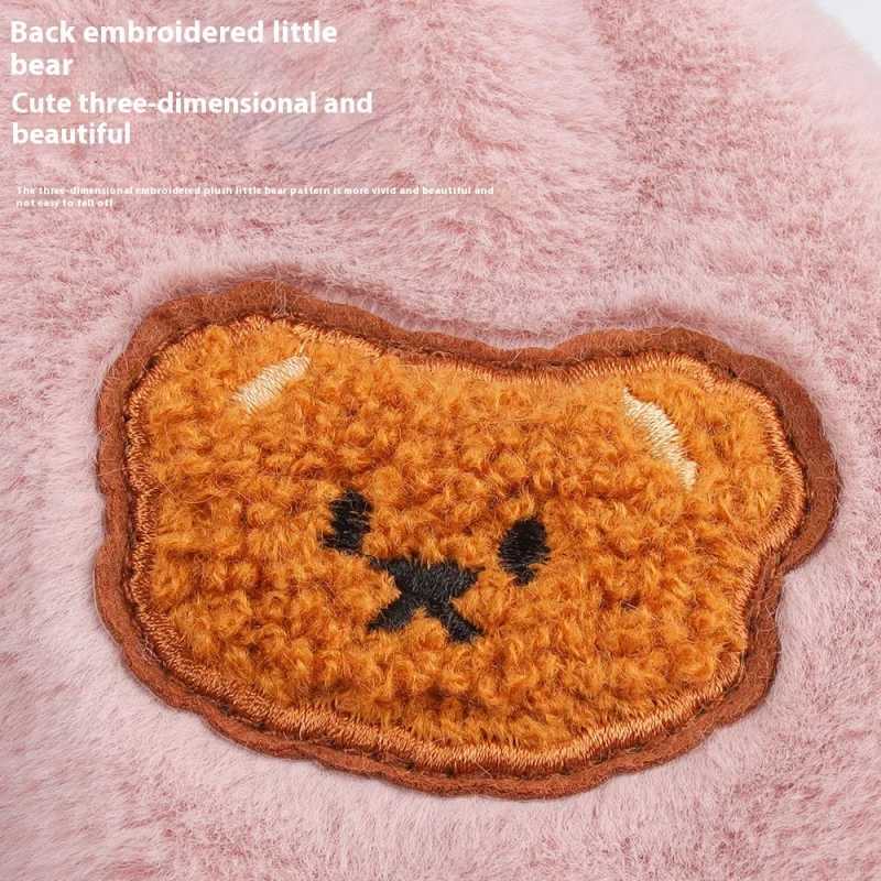 Winter Cat Apparel Plush Thermal Coat with Cute Embroidery Thickened Warm Clothing for Small Dogs Cozy Pet Outfit C251009
