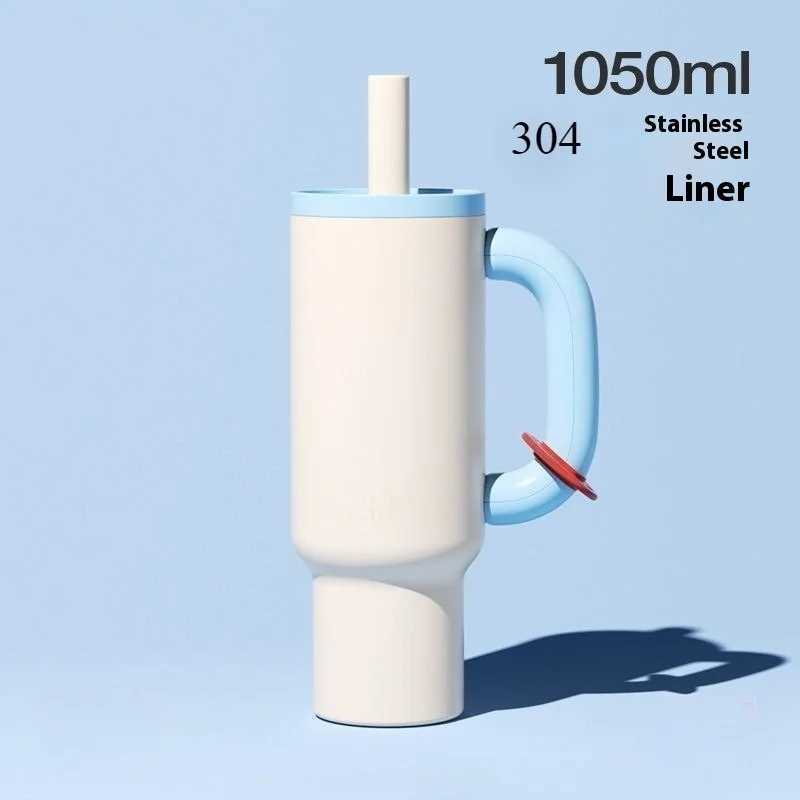 304 Stainless Steel Straw Insulated Ice Cup Thick Portable Handle Design for Trendy Hydration 2025 New Female King Cup C251008