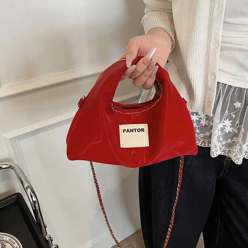 Solid Color Wen Handbags Handbag Casual Fiable Chain Cross Body Bag Korean Versatile Simple Girls Appliques Purse D251009