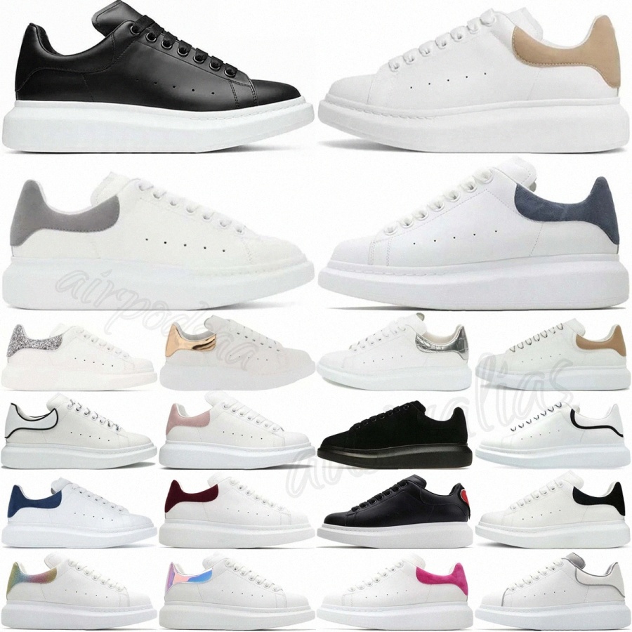 Trainers Designer sports Sneaker shoes mens womens white black casual leather oversized platform lace up suede flats scarpe Q6XR#