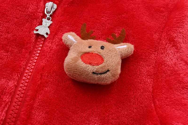 2025 Autumn Winter Newborn Baby Romper Christmas Flannel Hooded Baby Girl Overalls 01 Years Infant Boy Jumpsuit Outfits C251009