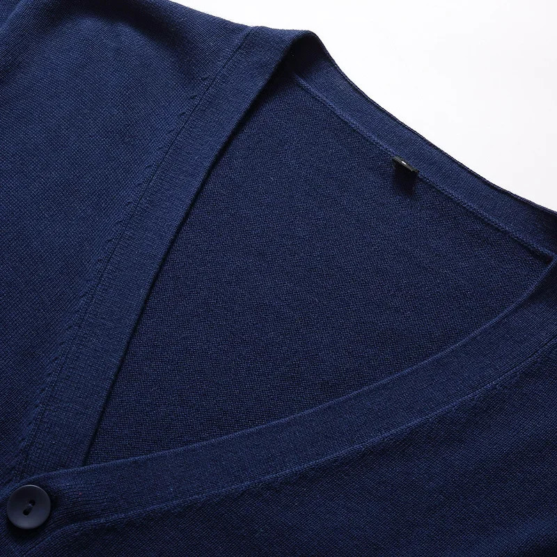 MRMT Mens Jackets Sweater Cardigan Cotton Vneck Overcoat for Male Thin Knitted Man Coat 2501008