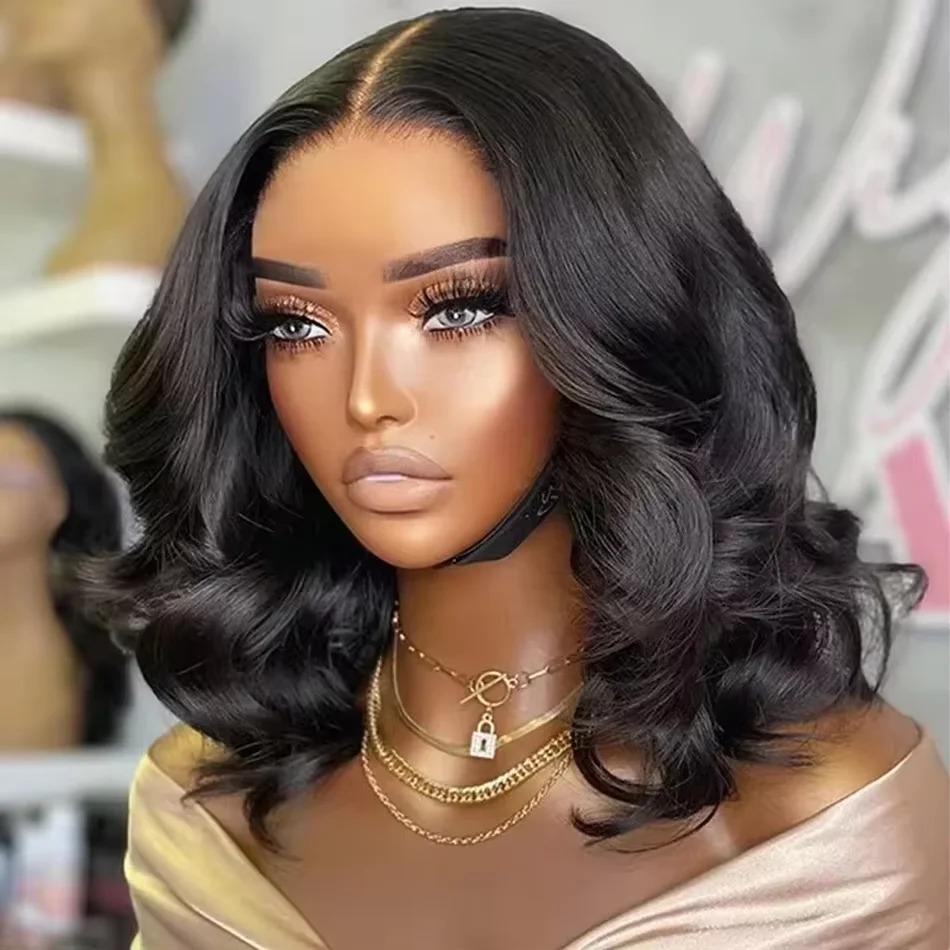 180 Density Glueless Body Wave Brazilan Wig For Women 13x4 Short Bob Wig Human Hair Preplucked 13x6 Hd Lace Front Wigs Daily Use