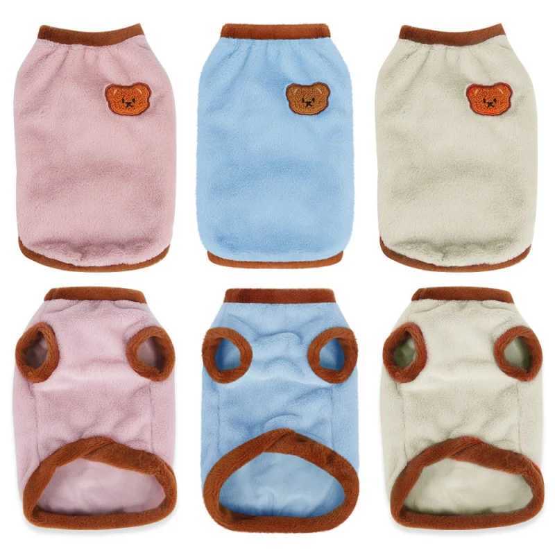 Winter Cat Apparel Plush Thermal Coat with Cute Embroidery Thickened Warm Clothing for Small Dogs Cozy Pet Outfit C251009