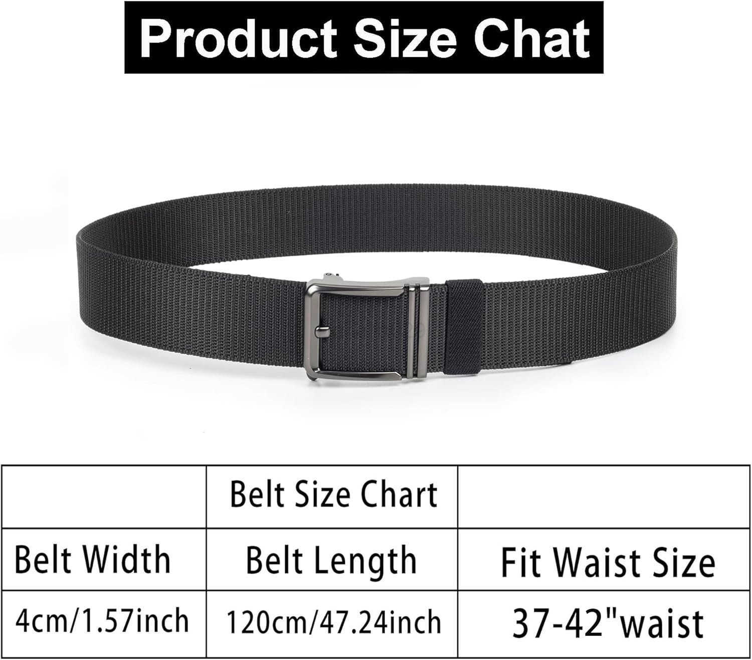 Mens Ratchet Belts Nylon Web Work Belt with AdjustabLE Automatic for Jeans Pants W251009