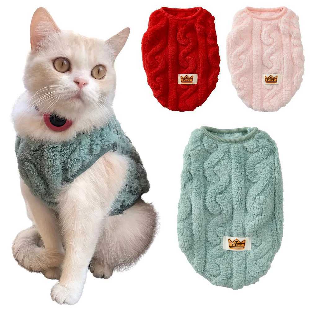 Pet Cat Clothes For Small Medium Cats Dogs Winter Soft Fleece Cat Costume Sphynx Vest Sweater Kitten Pullover Bulldog Jacket C251009
