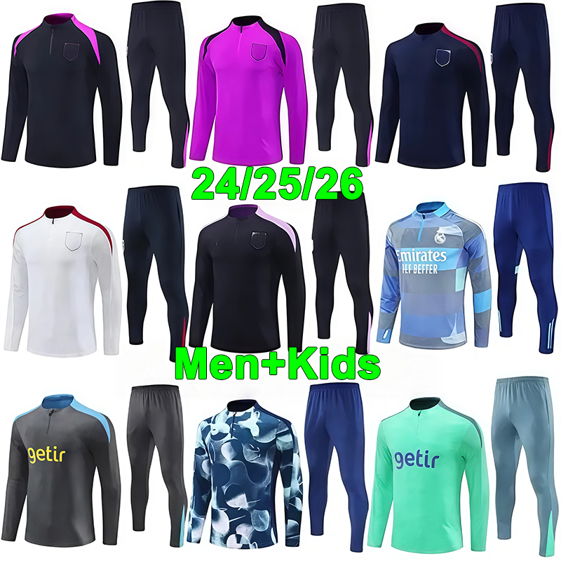 25 26 eNGLanDS adult tracksuit CHILD soccer jersey training KANE STERLING RASHFORD GREALISH 2025 2026 mens kids national football tracksuits kit survetement