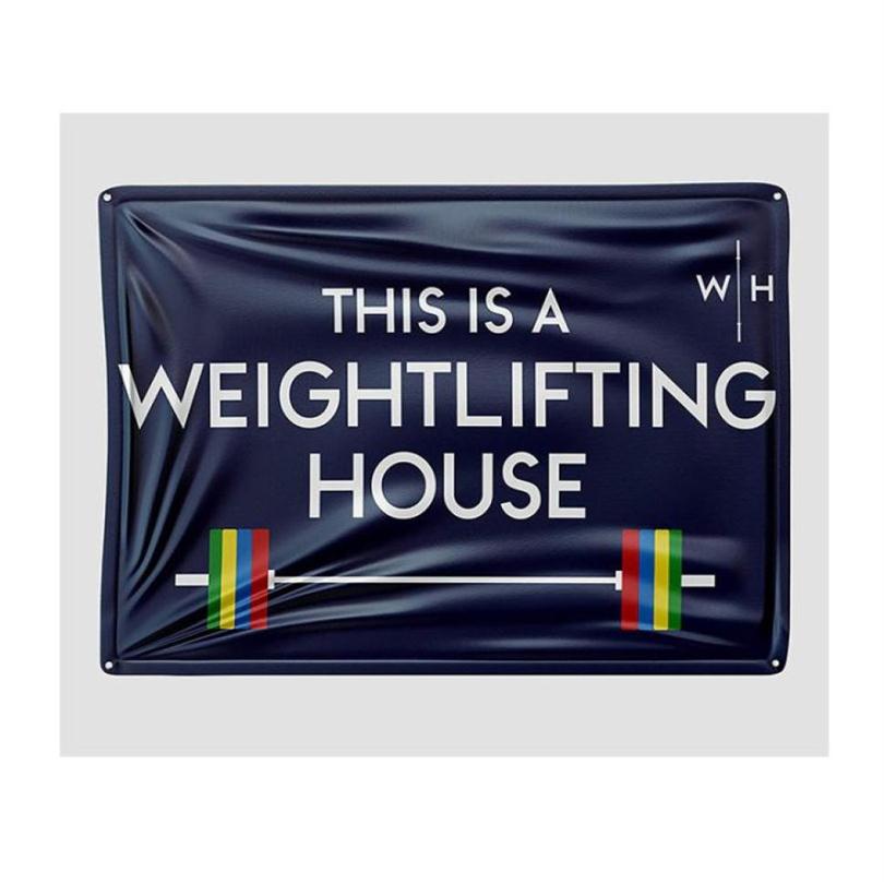 This is a Weightlifting House Flag 3x5Feet Decoration Flag With Brass Grommets 4970617238P