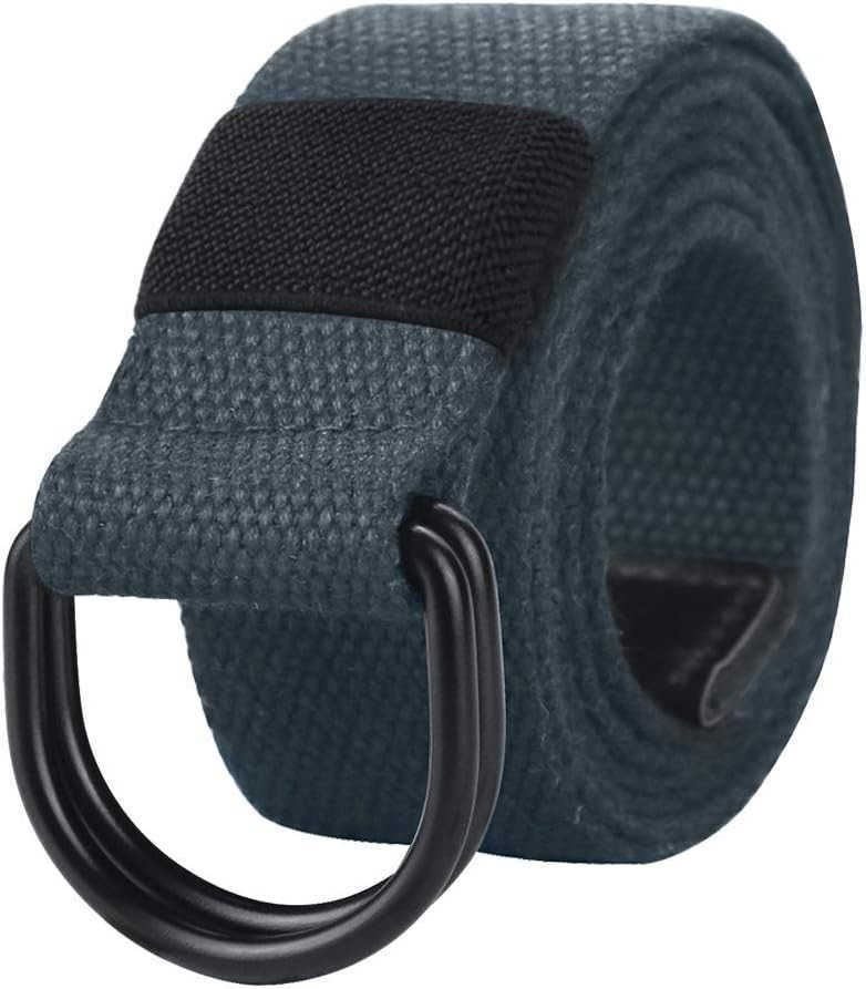 Black Belt MenMilitary Canvas Web Belts for Men DoubLE D Ring W251009