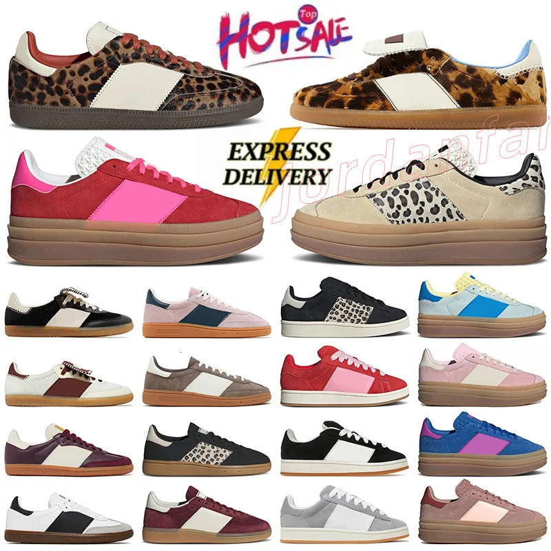 addisas Top Quality Leopard Casual Shoes Upper Bold Sneakers Cream Collegiate Black White Pink Glow Gum Luxury Womens Vegan Maroon Trainers