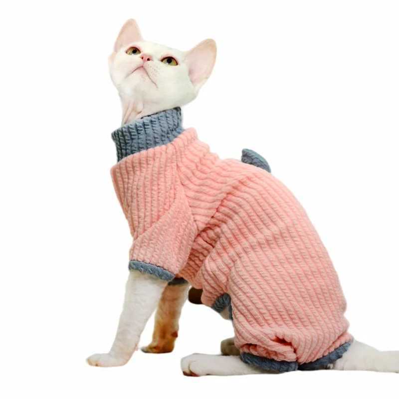 Pet Cat Sphinx Hairless High Elastic Four Legged Clothes Kitten Clothes Home C251009