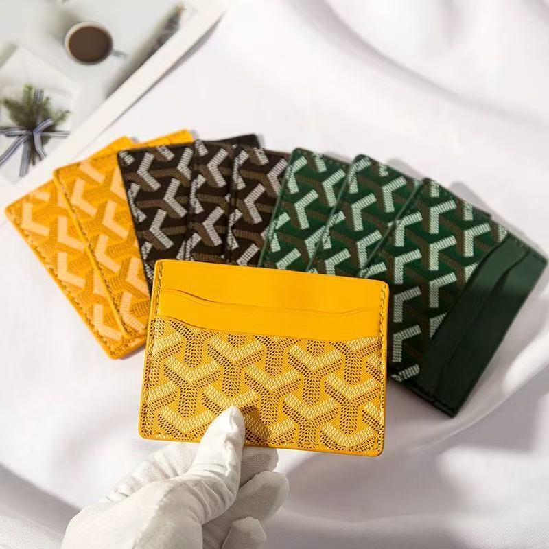 men goesyardwallet designer with box passport pouch ID case Pocket women Men Bag vintage Pebble Cardholder Credit Thin Bus Card Holders wallet goyord card holder