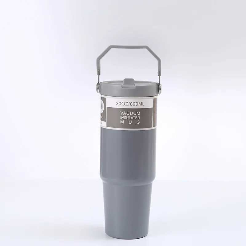30 oz Vacuum Thermos Cup with Treatment Double Layer Thermos Cup Stainless Steel Sports Water Bottle Hot and Cold Drinks C251008