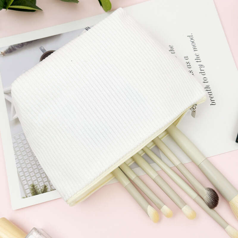 Corduroy High-End Dumpling Lipstick Brush Storage Small Portable Makeup Bag