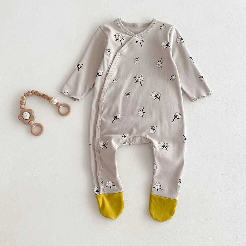Unisex Baby LongSleeve Footed Romper Clothing for Spring Autumn Boys Girls Cute Print Daily Casual Romper Outdoor Wear C251009