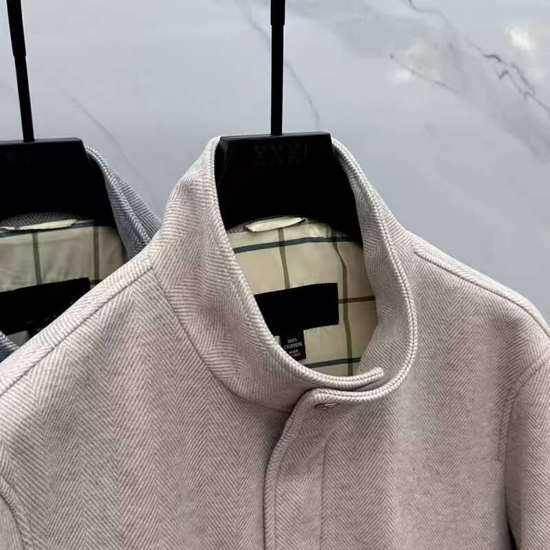 LP Mohair 25Aw Stand-Up Collar Simple Casual Jacket