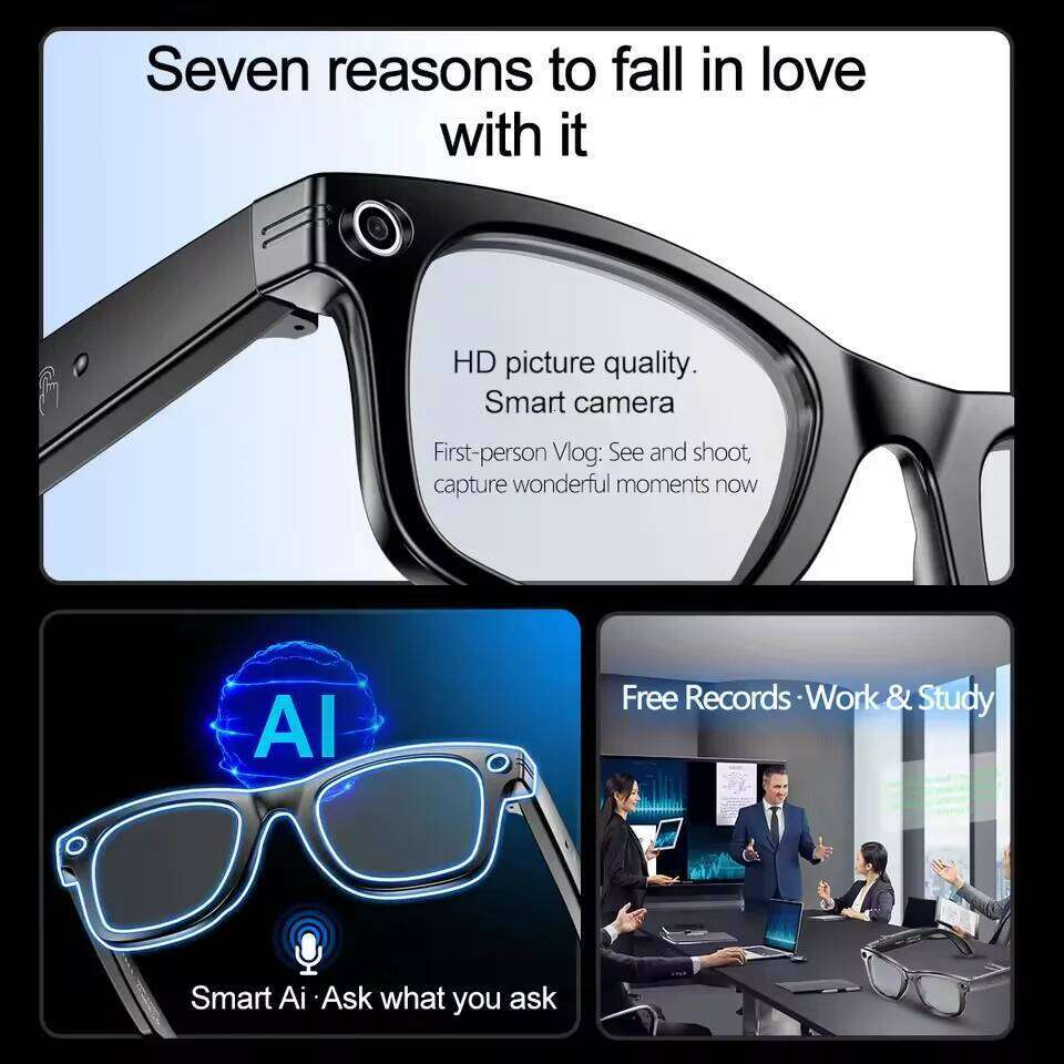 New AI Smart Glasses 8Mp Camera Video Recording Translator Sunglasses Men Women Bluetooth Call Music Play Color-Changing Lenses