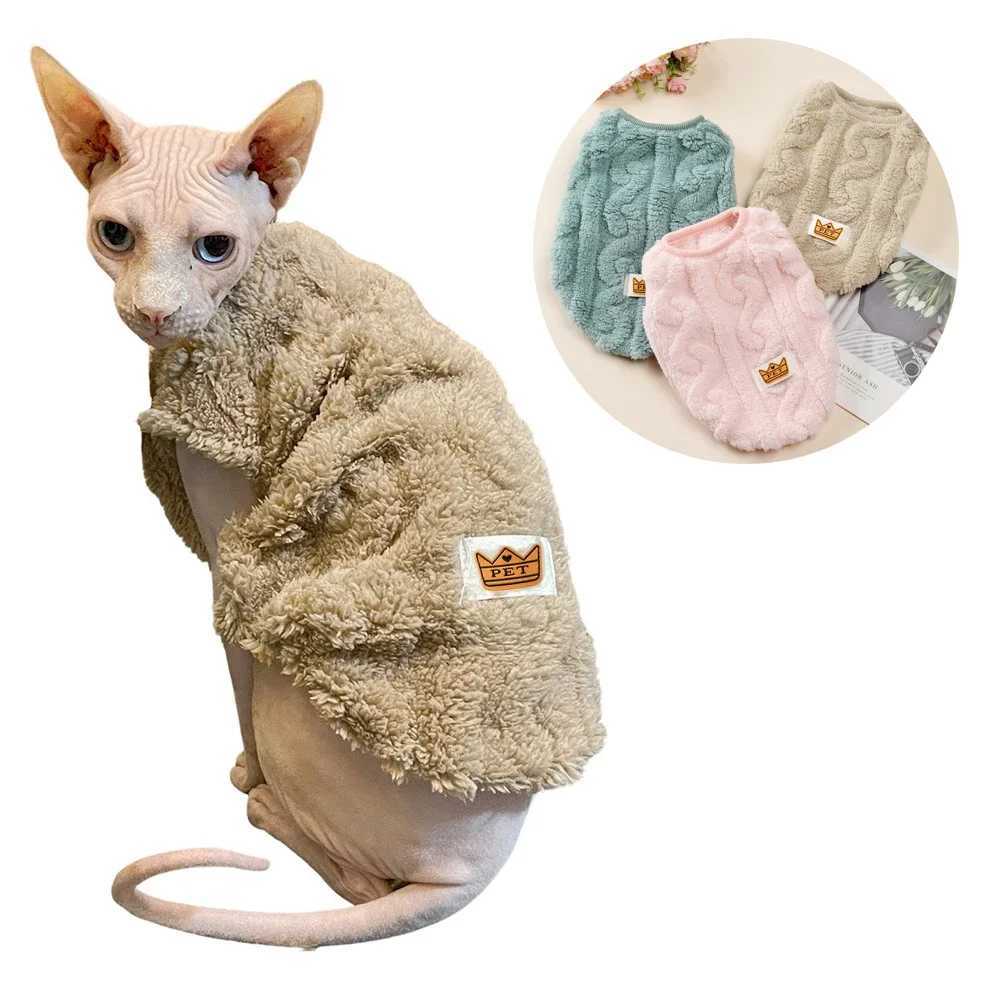 Soft Cat Clothes For Small Medium Dog Cats Sphynx Fleece Pullover Sweatshirt Autumn Winter Warm Puppy Kitten Coat Pet Costume C251009