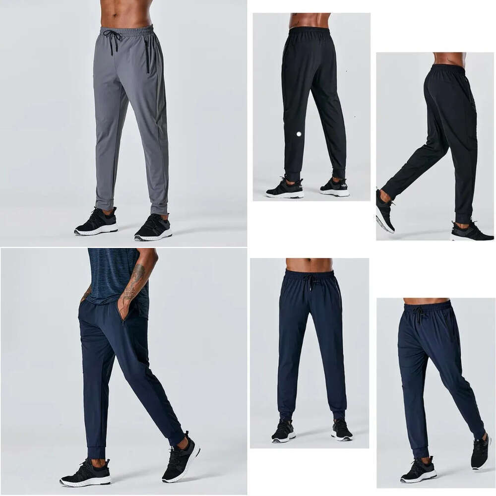 2025 Men's Jogger Long Pants luluity lemonion set men Sport Yoga Outfit Gym set Pockets luluity lemonion leggings Sweatpants Trousers Mens Casual Elastic Waist