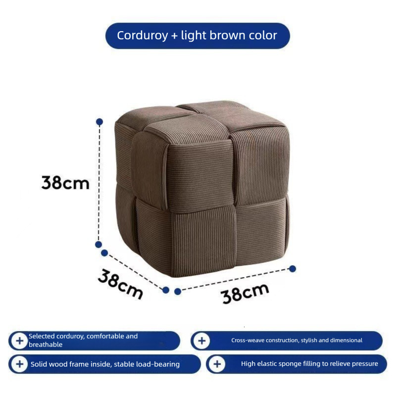 Magic Cube Chair, Small Low Chair, Household Tea Machine, Small Square Stool, Dressing Chair, Sofa Footstool, Stool for Sitting on, Shoe Changing Chai