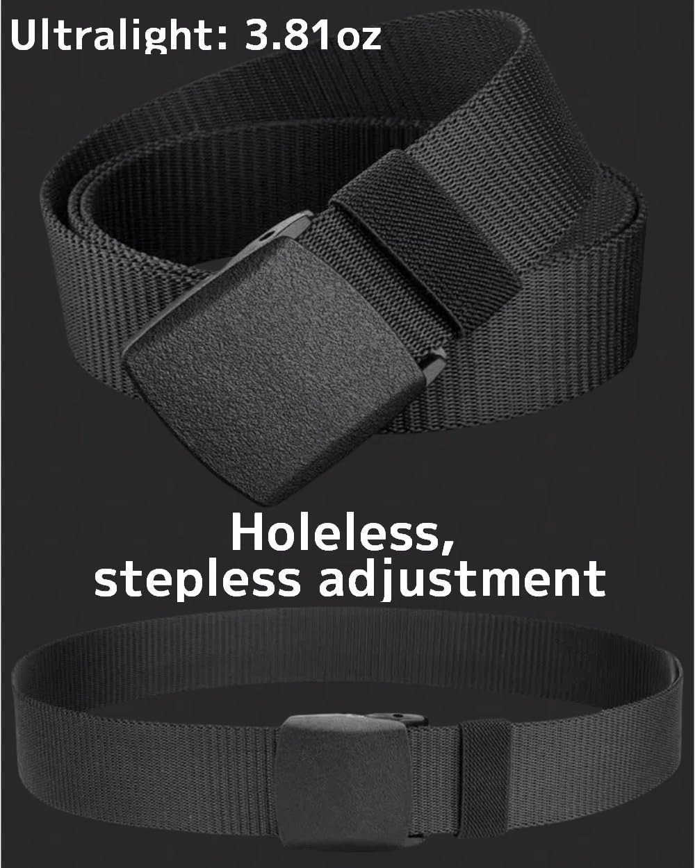 Mens Tactical Nylon Belt AdjustabLE NoMetal Quick ReLEase Airport Friendly Work Outdoor Use W251009