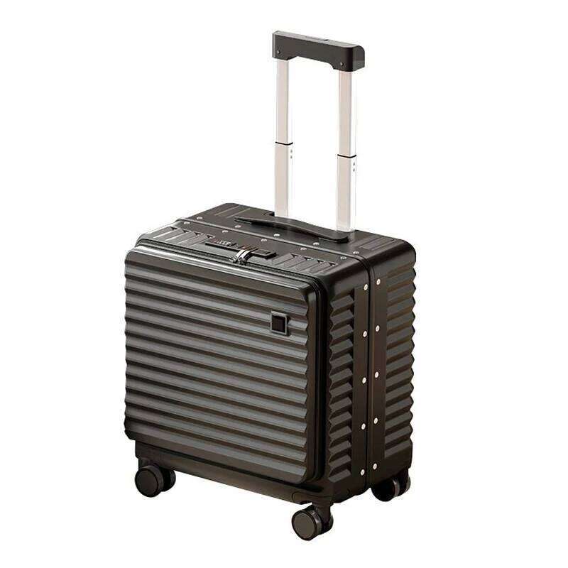 Small Ultra-light 2025 New Suitcase 16/18/20 inch Carry-on Lage Aluminum Frame Trolley Case Side Opening Boardable 123