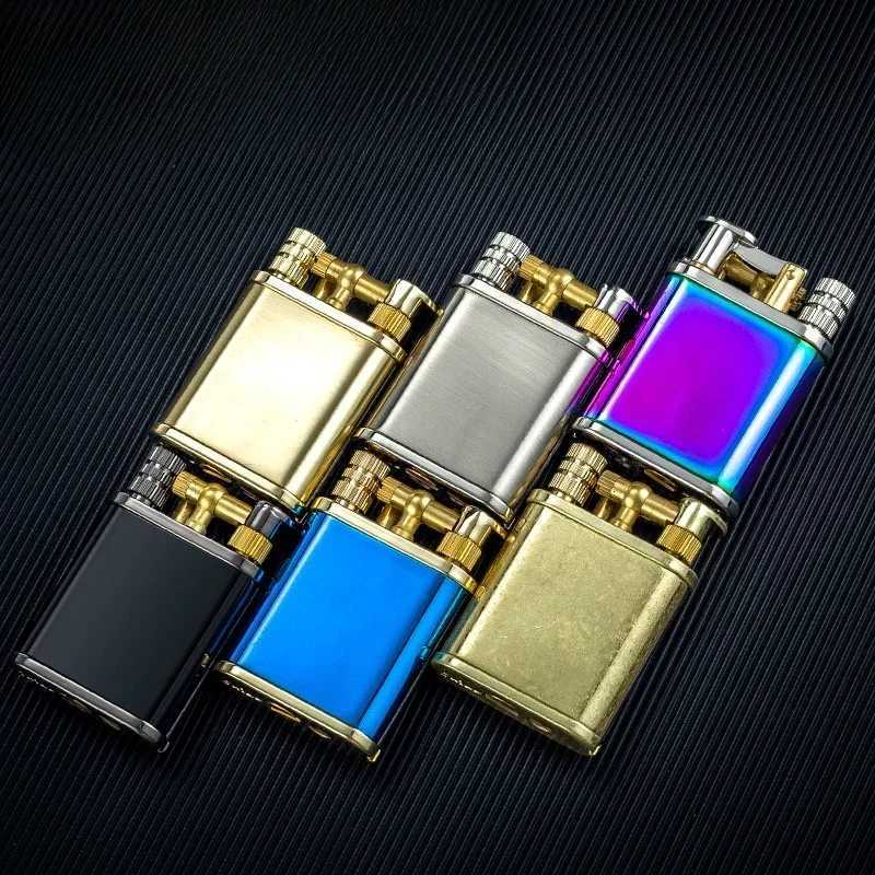 CHIEF2 in 1 Cool Kerosene Lighter Permanent Match Antique Luxury Vintage Style Refillable Lighters for Fire Cigarette Candle W251009