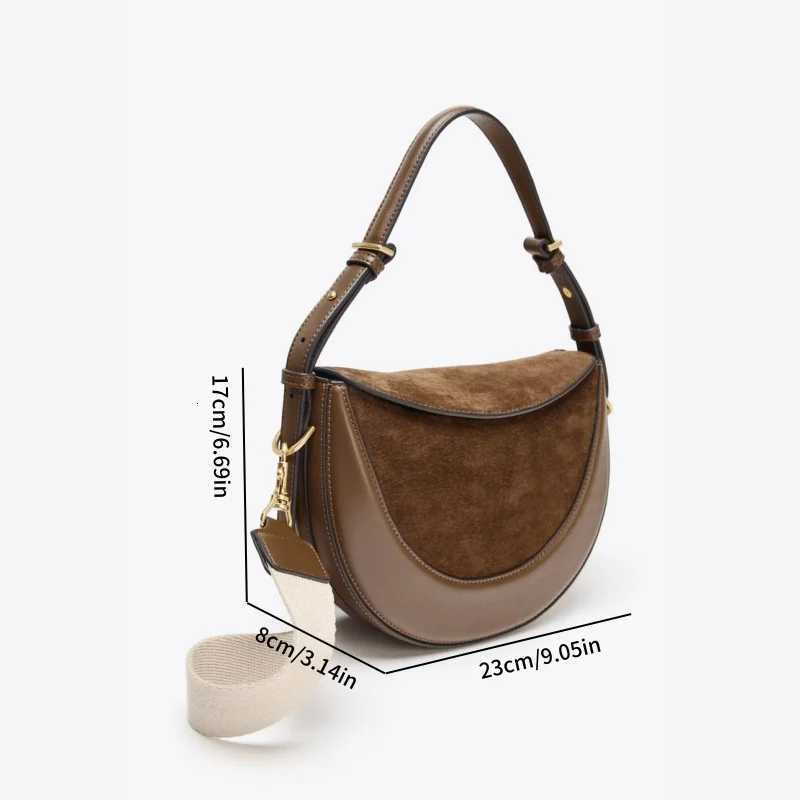 WENS CROSSBODY BAG Luxury Designer New Suede Hobo Bag for ryday Style Fiable Shoder Bag with Wide Strap D251009