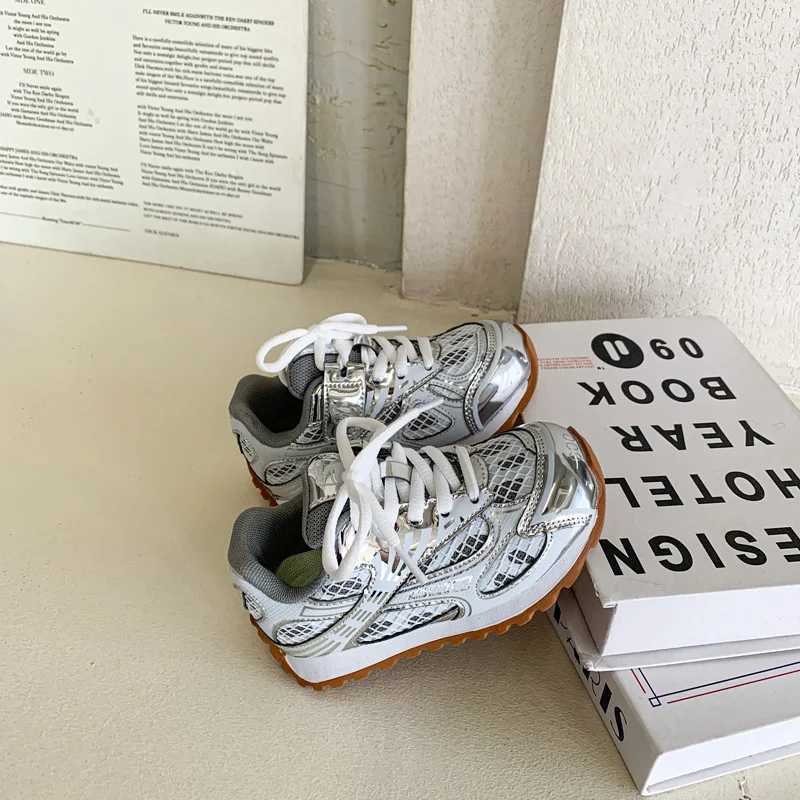 2025 Summer Toddler Kid Running Orbit Metallic Rubber Mesh Sneaker Children Casual Fashion Shoe Boy Girl Sports Walking ShoesJ251009