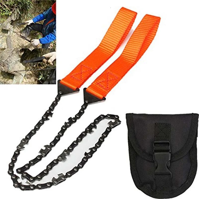Portable Survival Chain saw Chain Saw Emergency Camping Hiking Tool Pocket Hand Tool bag Outdoor pocket chain saw 251009