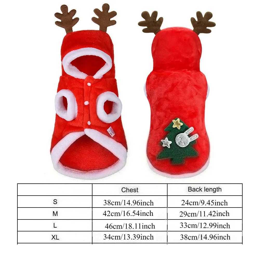 1pc Cat Christmas Clothes Winter Warm Pet Clothes for Small Medium Dogs Elk Santa Claus Dog Cats Coat Christmas Dogs Costume C251009