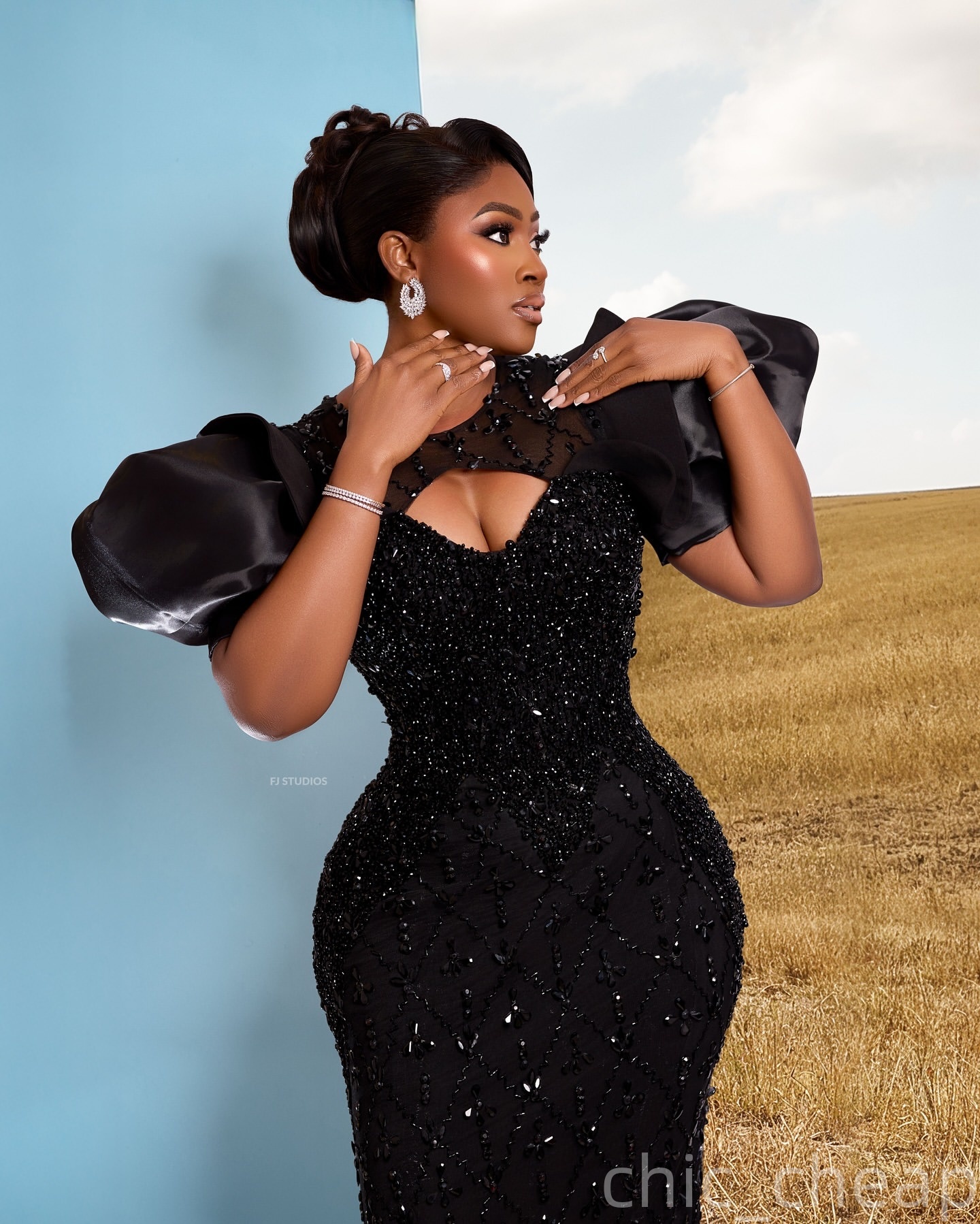 Black Mermaid Prom Dresses 2025 Pearls Crystals Sequined Short Sleeves Evening Formal Party Second Birthday Engagement Gowns Plus Size Dress For Speci