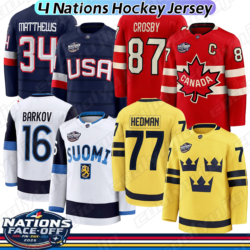 2025 Four Nations hockey jersey 4 Nations face-off jersey canada jersey United States Finland jersey Sweden Special Training Senior All-Stars USA Hockey Jerseys