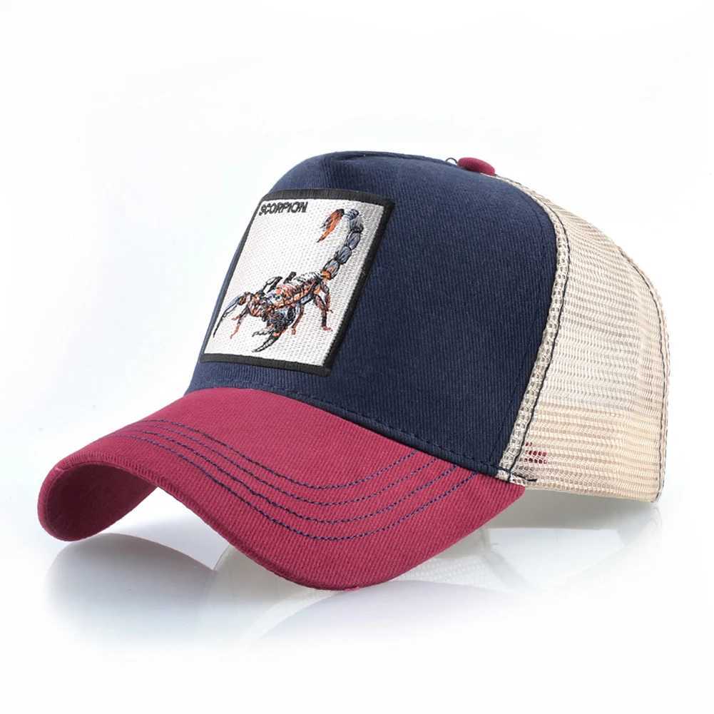 Unisex Trucker C With Embroidery Scorpion Patch Mens Baseball C Women Snback Hip Hop Hat Outdoor Breathable Visor HatXJ251009