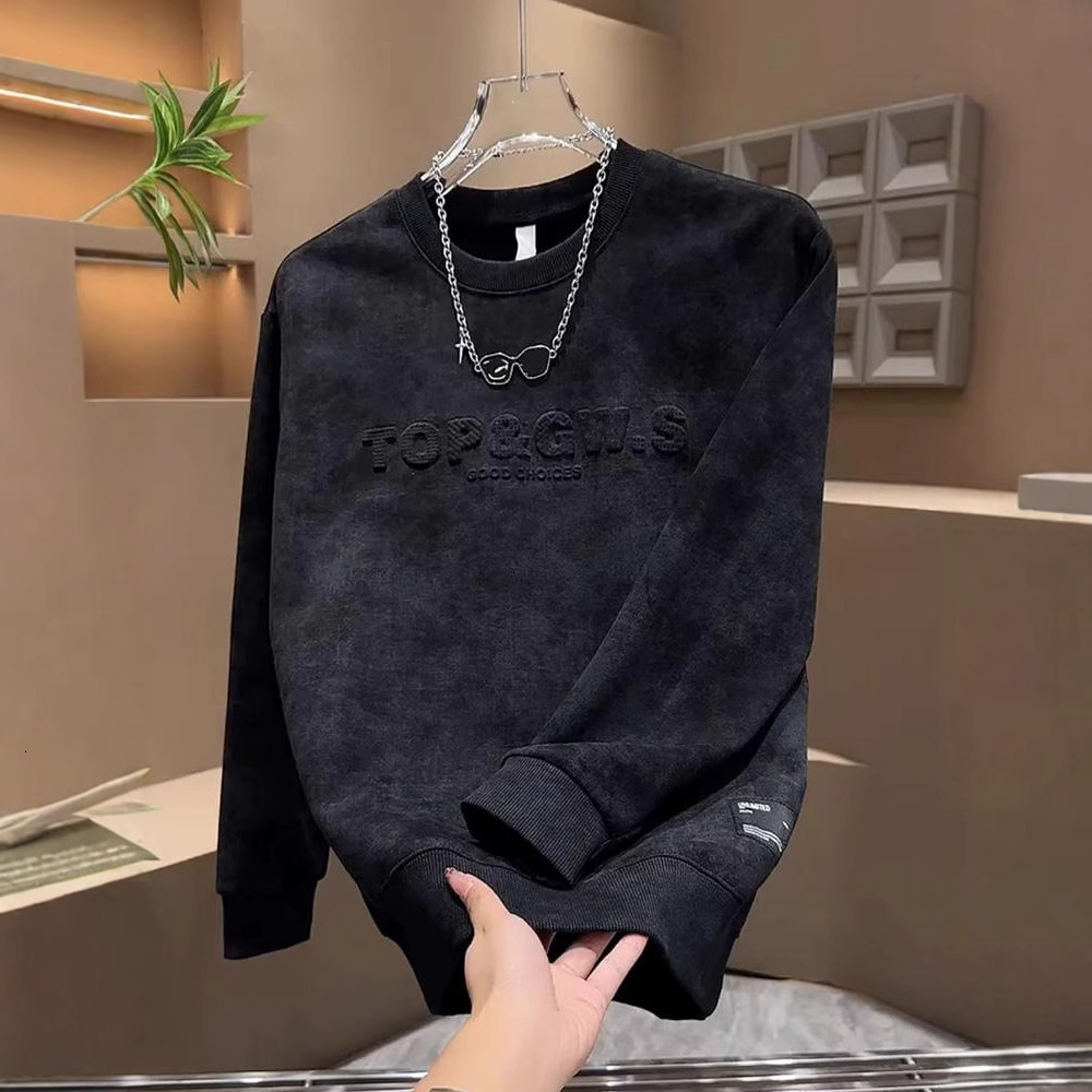 Heavyweight Couple Designer Hoodie Style Round Neck Tie-dye Sweatshirt For Men New Fashionable Versatile Casual Designer Shirt Top For Autumn And Winter