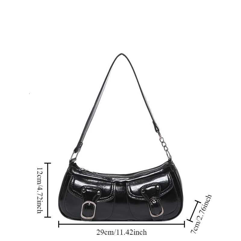 Wens shoder bag fi cmuting armpit bag persality trendy cool scooter bag small senior sense shoder crossbody bag D251009